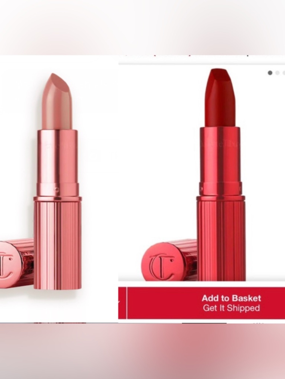 NIB Charlotte Tilbury Cinematic Red & Icon Baby Lipstick Sold separately Lip